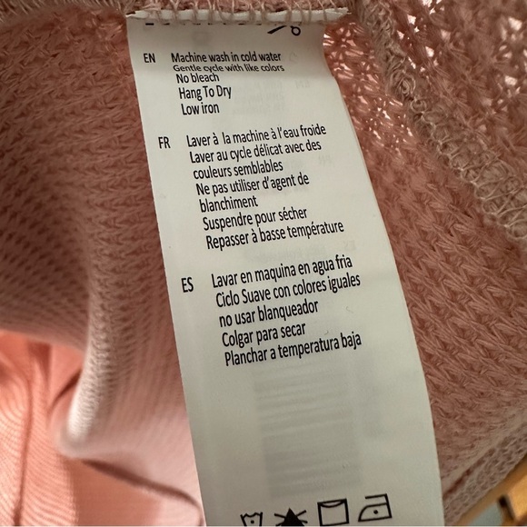 Streetwear Society Dolman Sleeves Long Sleeve Top Peach Pink Knit - Large - Picture 11 of 17